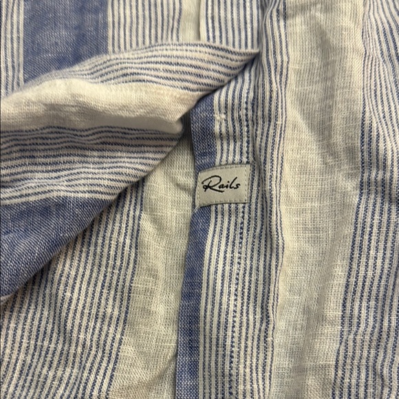Rails Blue and White Striped Shirt - Picture 2 of 2